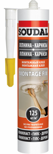 Жидкие гвозди Soudal Montage Fix белый 280 мл 120066