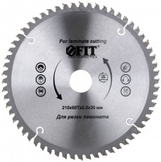 картинка Диск пильный для циркулярных пил по ламинату 210 х 30/25,4 х 60t 37780